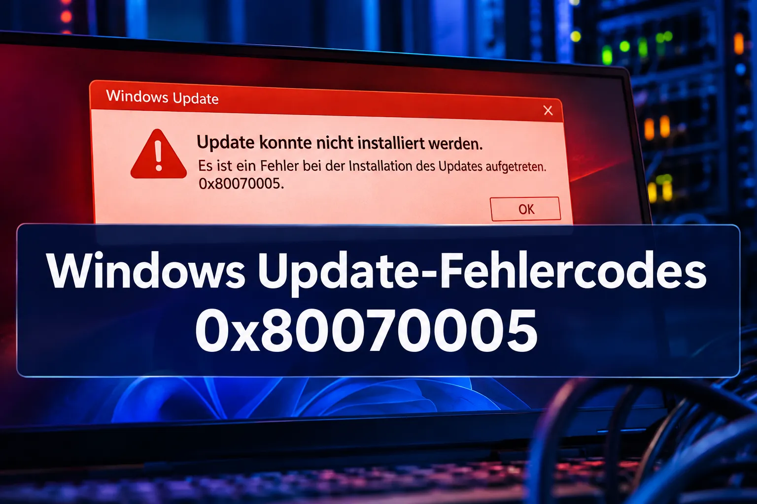 Windows Update-Fehlercodes 0x80070005, 0x800f0922, 0x80240034 und 0x8024200d beim Patchday Juli 2026